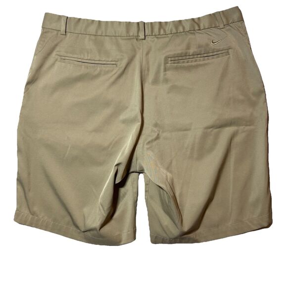 Nike Golf Dri Fit Casual Flat Front Chino Shorts Mens Size 38 Beige - Picture 3 of 6